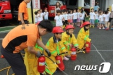[단신]사천소방서, 어린이집 대상 체험교육