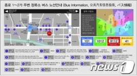서울시, 버스정류소 밀집지역 정류소 지도 부착