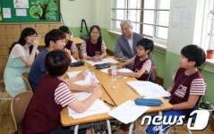 영희초등학교 방문한 문용린 교육감