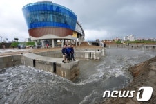 포항운하 첫 물길