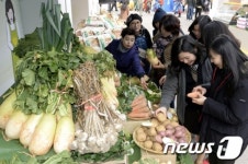 전통시장 야채 싱싱하네