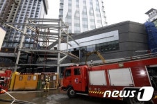 구로디지털단지역 부근 호텔 공사현장 화재