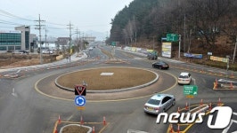 정선 북실사거리 회전교차로 설치…교통정체 개선