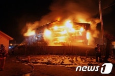 춘천 세탁소 창고 등 2곳 화재…9500만원 피해