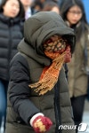 맹추위에 빨라진 발걸음
