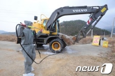 해남 AI 감염 장비소독