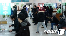 설 특별감면으로 붐비는 면허시험장