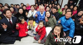 김한길, 구미 시민들과 인증샷