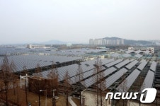 본격 가동되는 서남물재생센터 태양광발전소