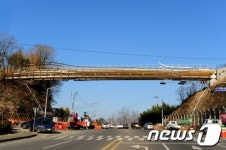 진주시, 말티고개 보행교 준공식