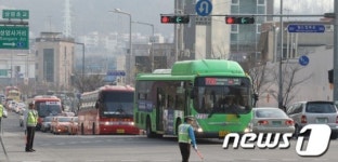 어벤져스2 촬영 통제구간 출근길 정체