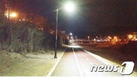 “척과천 자전거길, 야간에도 안심 이용~”