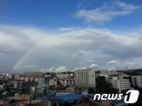 전주에 뜬 무지개
