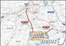 경북도청 신도시 안동·예천방면 진입로 공사 순항