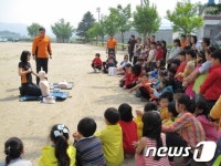 [단신]석송초, 신관119안전센터와 합동소방훈련