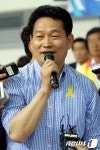문학박태환 수영장 찾은 송영길 후보