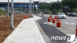 원주 북원로 인도조성으로 안전한 보행환경 조성