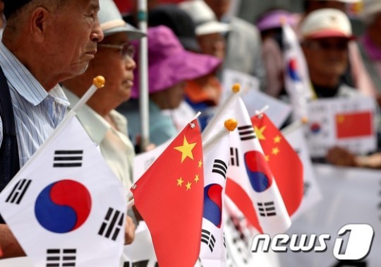 2024 파리올림픽, 한국의 태극기와 중국 오성홍기 혼동 사태