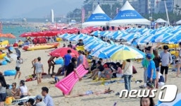 경포해변 찾은 피서객