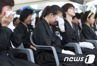 순직 소방관 영결식, 유가족의 눈물