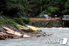 청도 운문천 태풍 나크리로 사망 7명 야영장 시설 유실...