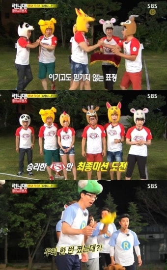 '런닝맨' 지석진 팀, 딱 한 번 승리로 최종 우승 획득