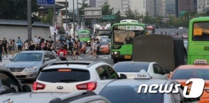 광화문 일대 교통혼잡