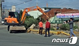 울산 천상 부영아파트 앞 도로공사 재개에 마찰