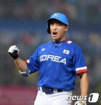 [AG]한국 야구, 5회초 손아섭 동점타와 실책으로 역전 성공