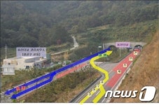 광주 용진터널, 22일 장성방면 차로 변경