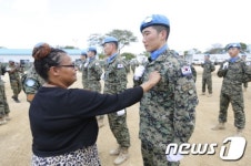 남수단 한빛부대 3진 UN 메달 수여행사
