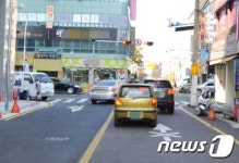 울산 신동아 파밀리에 진입로 2차선 축소…교통대란 비상