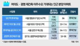 여의도·광명 재건축 시동…인근 새 아파트 들썩