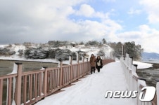 청해진 완도에 최고 적설량