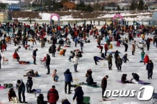 평창송어축제 주말 인산인해