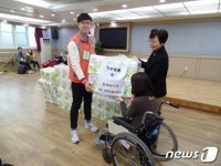 [단신]한국타이어 동그라미 자원봉사단 성세재활학교 위문