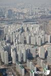 롯데월드타워 100층에서 본 잠실 아파트단지