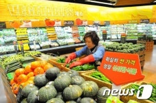 할인효과 봤나…대형마트 신선신품 나홀로 상승세