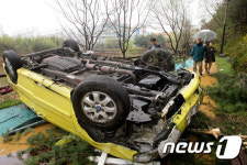 전주서 어린이집 차량 생태공원 호수에 추락…2명 부상(종합)