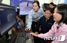 윤상직 장관, 케이걸스데이 광진기계 방문