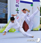 실감나는 택견 시범