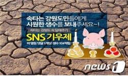 속타는 강원도 속 달래기…SNS통해 생수보내기 운동