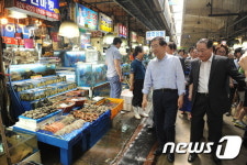 박원순 시장, 노량진 수산시장 현장방문