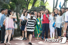 박원순 서울시장과 한양도성 성곽터를