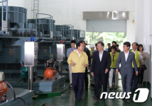 문재인 대표, 가양빗물펌프장 방문