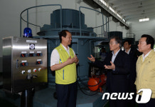 문재인 대표, 가양빗물펌프장 방문