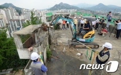 재난위험시설 E등급 금호시범아파트 드디어 철거