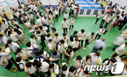 채용박람회장에 모인 학생들