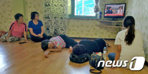 다시 대피소로 모인 화천군 주민들