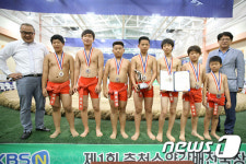 용인양지초교, 춘천소양강배 씨름대회 초등부 단체전 준우승